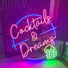 Cocktails & Dreams neon art