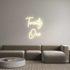 Custom neon sign Twenty 
One