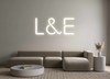 Custom neon sign L&E