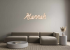 Custom neon sign Alannah