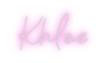 Custom neon sign Khloe