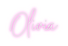 Custom neon sign Olivia