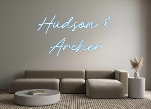 Custom neon sign Hudson & 
Arc...