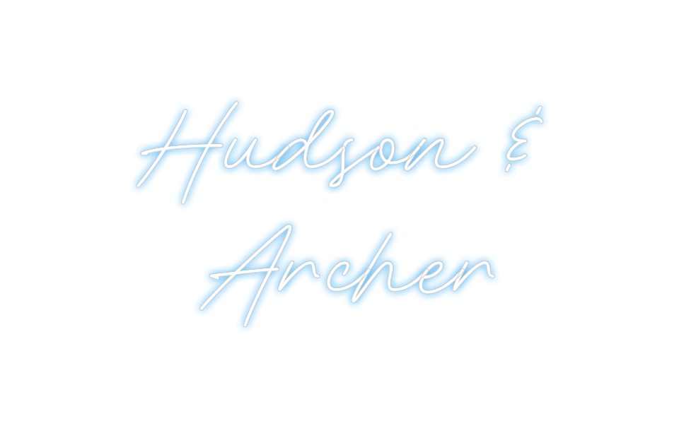 Custom neon sign Hudson & 
Arc...