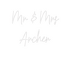 Custom neon sign Mr & Mrs 
Arc...