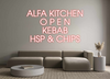 Custom neon sign ALFA KITCHEN
...