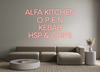 Custom neon sign ALFA KITCHEN
...