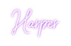 Custom neon sign Harper