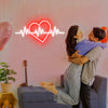 Heartbeat LED neon sign