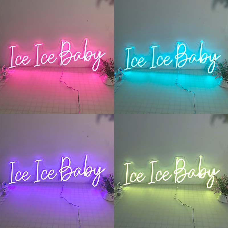 50% OFF Clearance Sale_RGB 'ce ice baby' neon sign