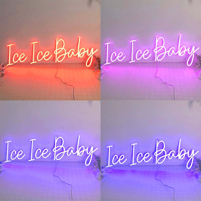 50% OFF Clearance Sale_RGB 'ce ice baby' neon sign