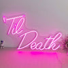 50% OFF Clearance Sale_pink 'til death' neon sign