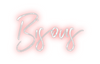 Custom neon sign Bisous