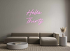 Custom neon sign Hello 
Thirty